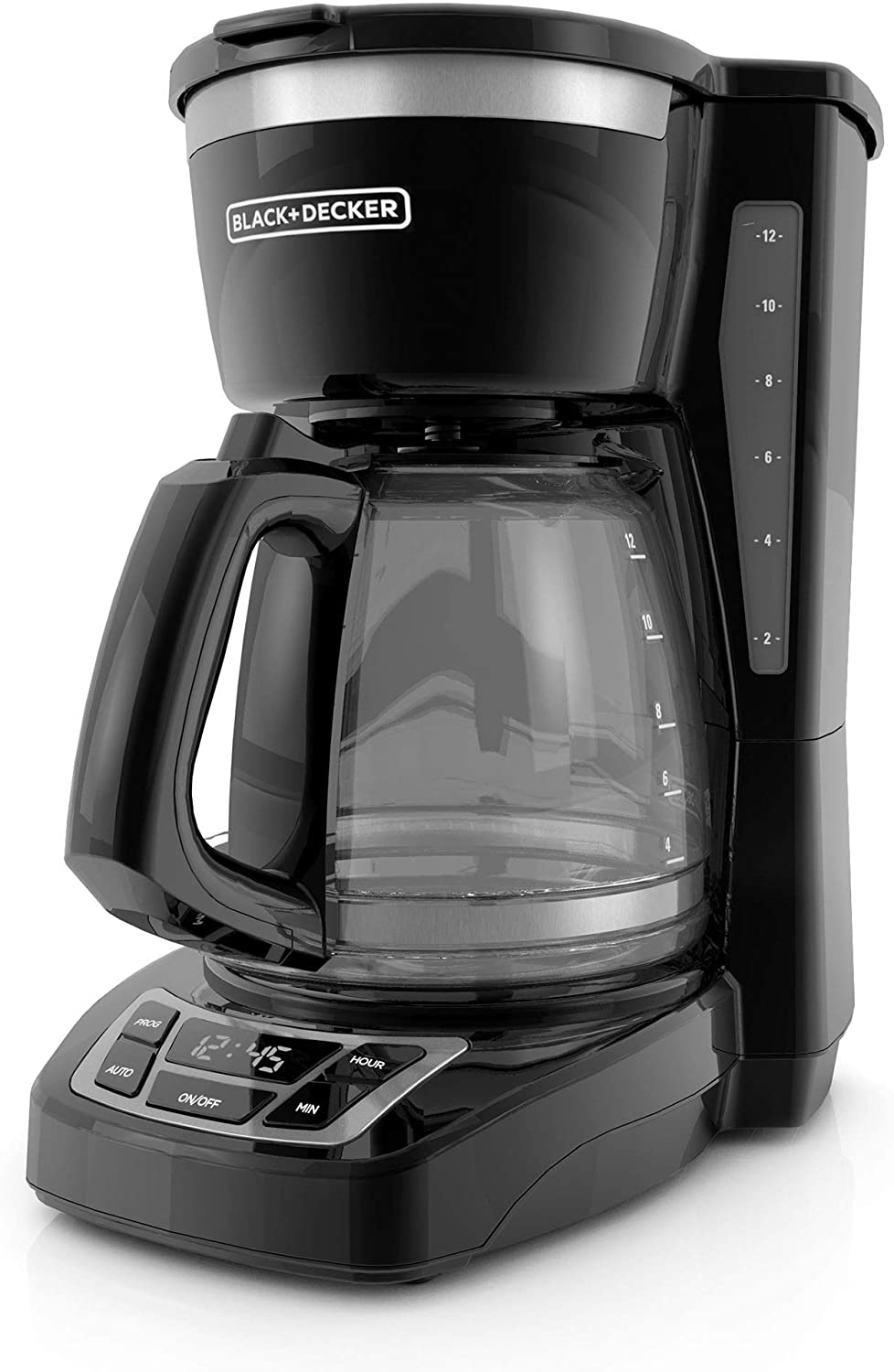 4. BLACK+DECKER 12-Cup Programmable Coffeemaker, Black, CM1160B