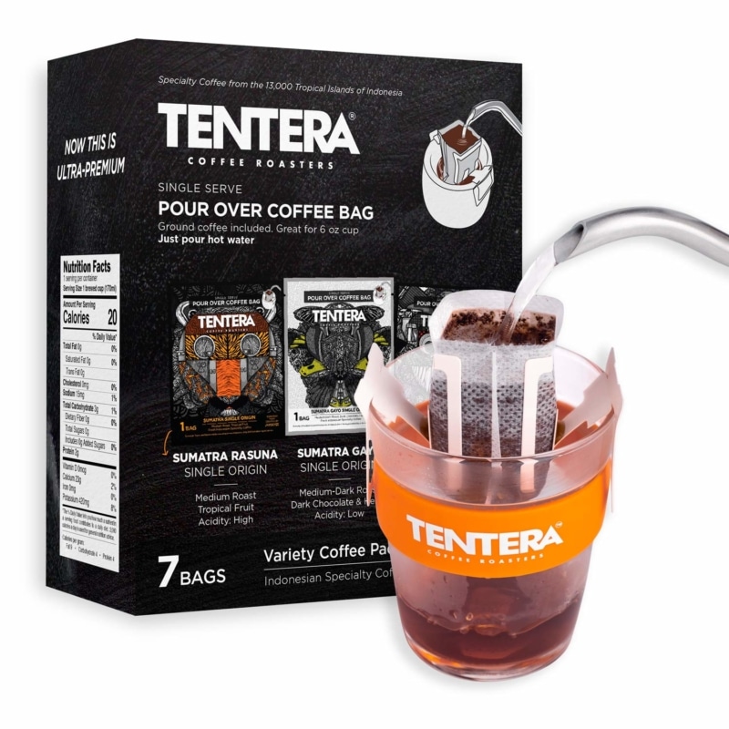 1. Tentera Coffee - Single Serve Pour Over Coffee Bags