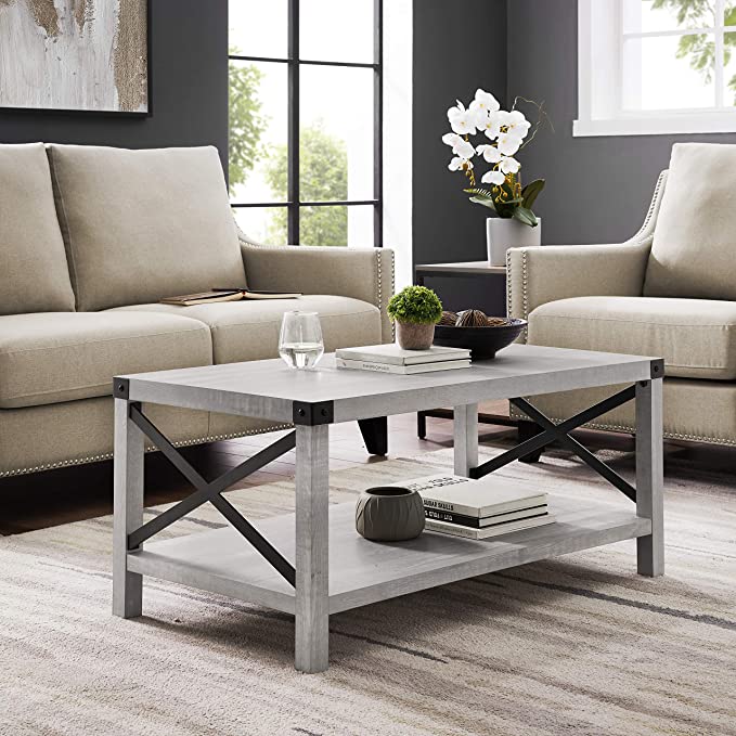 10. Walker Edison Sedalia Modern Farmhouse Coffee Table 