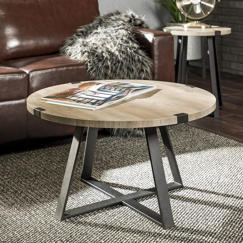 2. Walker Edison Anastasia X Base Coffee Table