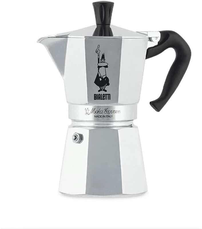 4. Bialetti Moka Express Stovetop Coffee Maker- 6 Cup Moka Pot