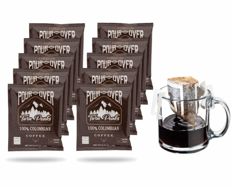 6. Coffee Blenders Twin Peaks Premium 100% All Natural Single Serve Pour Over