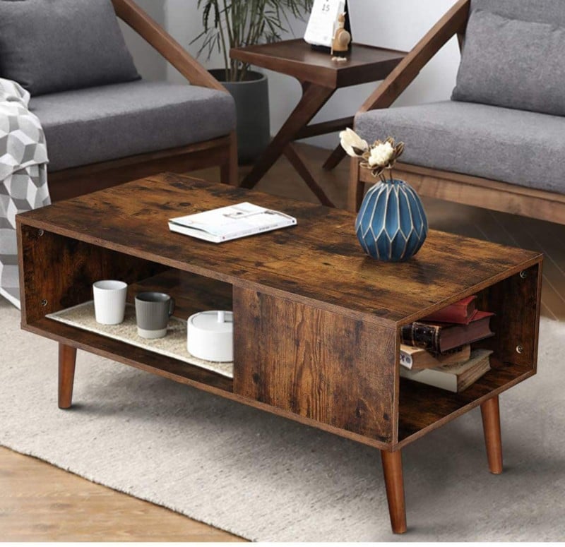 7. KingSo Modern Coffee Table 