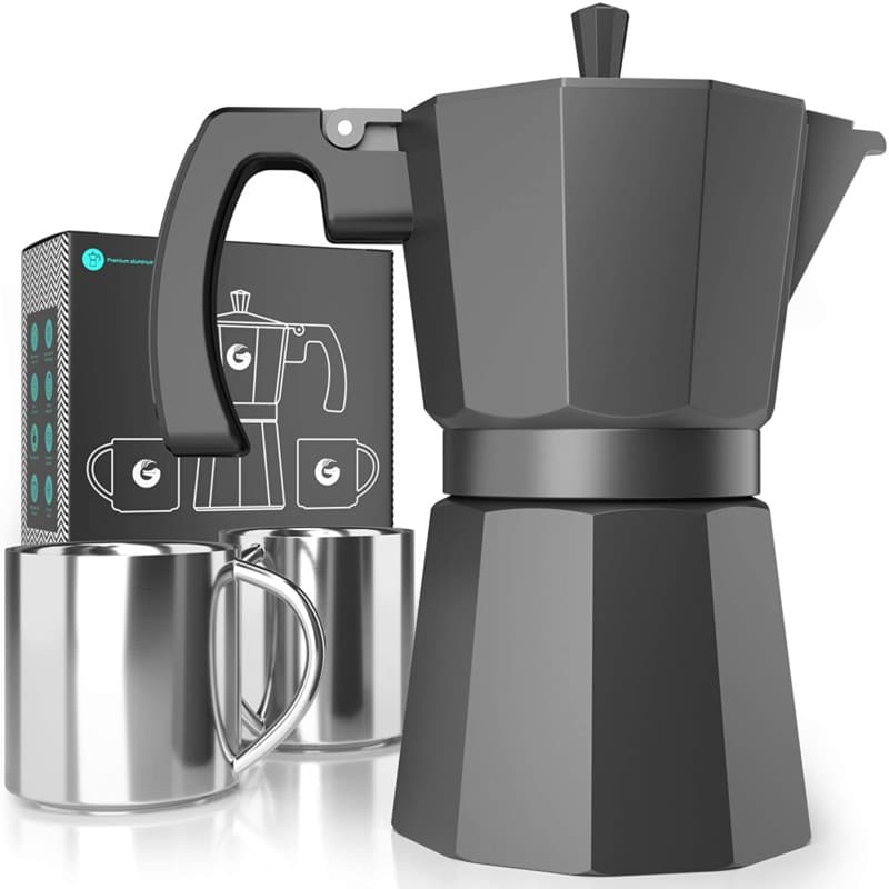 8. Coffee Gator Moka Pot Stovetop Espresso Machine