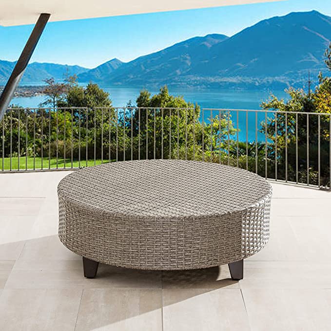 1. LOKATSE HOME Outdoor Round Coffee Table 