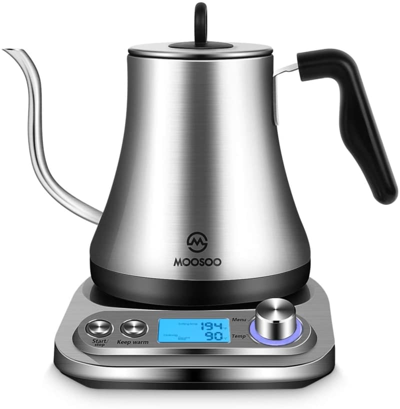 10. MOOSOO Electric Gooseneck Kettle