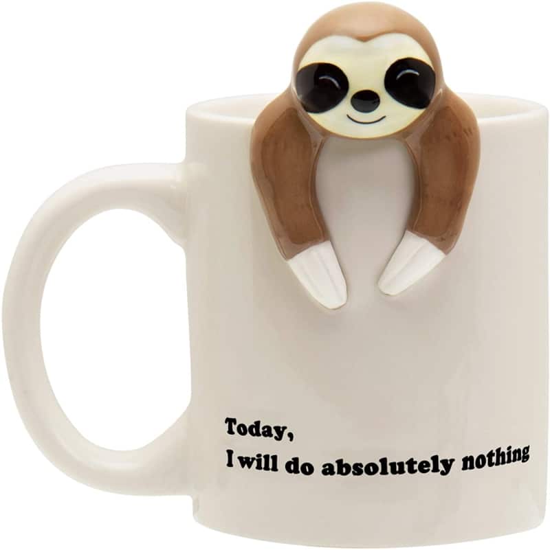 11. Funny Sloth Coffee Mug For Women and Men 