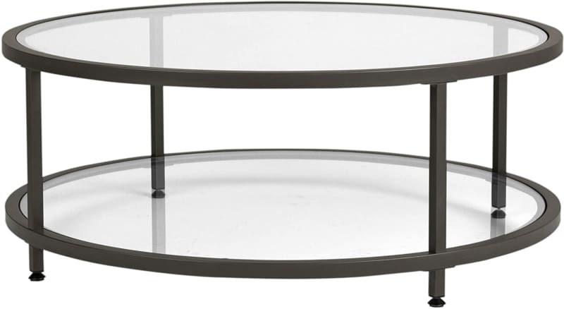 12. Studio Designs Round Coffee Table with Two Glasses