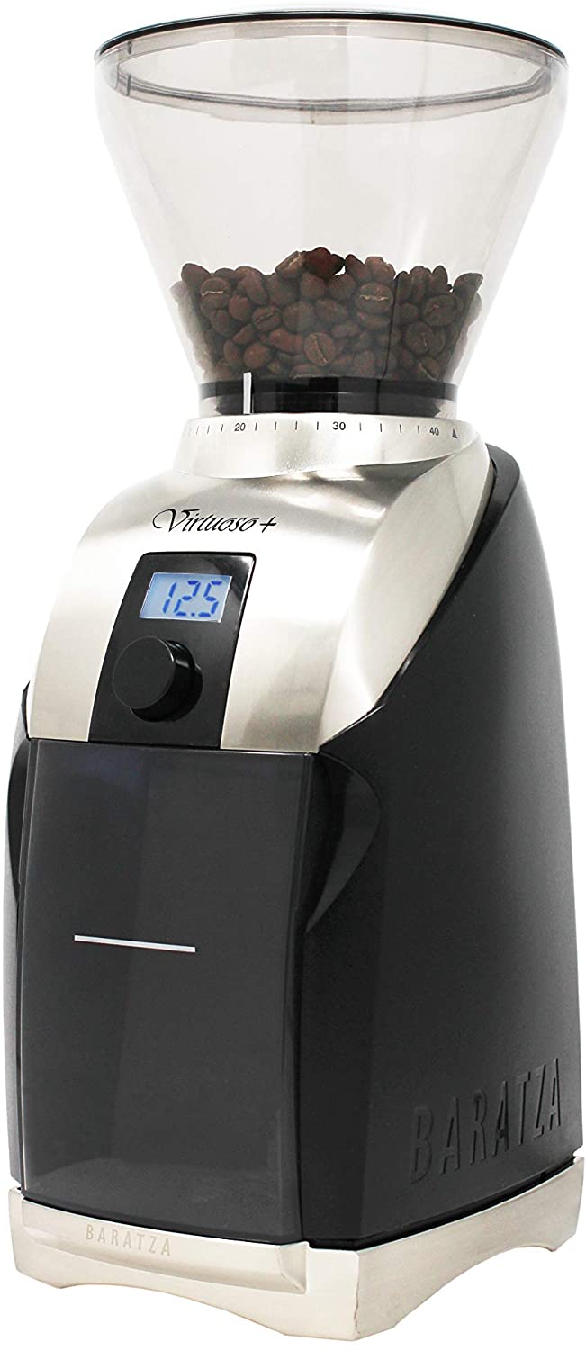 2. Baratza Virtuoso+ Conical Burr Coffee Grinder with Digital Timer Display