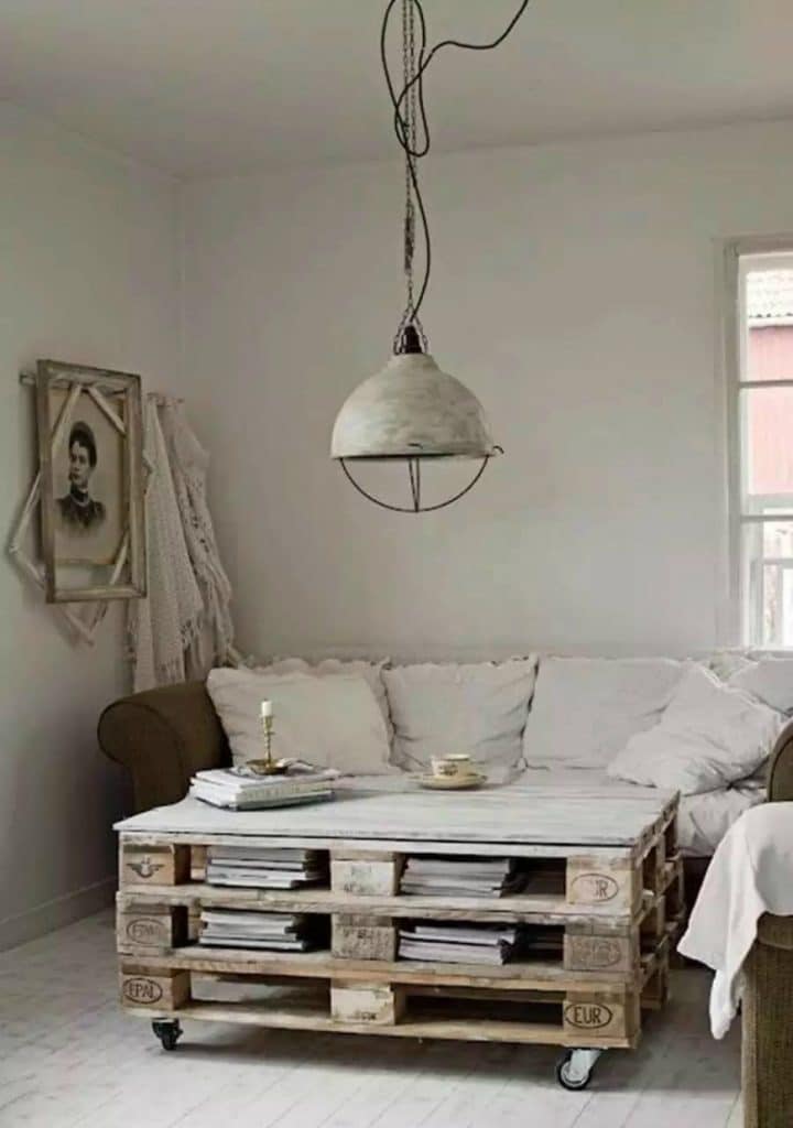 (5) Home interior design with vintage coffee tables