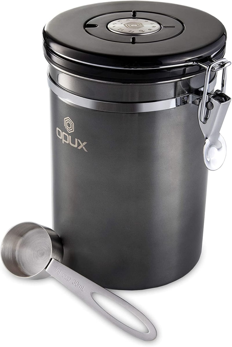 8. OPUX Stainless-Steel Airtight Coffee Container