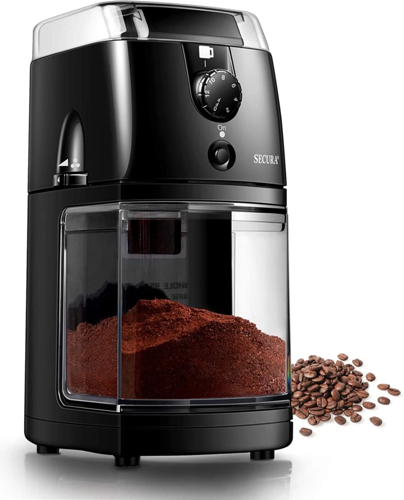  9. Secura Electric Burr Coffee Grinder Mill