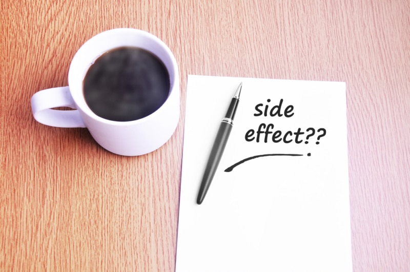 Besides the advantages, what are the side effects of coffee?