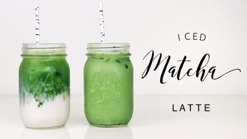 Matcha latte that goes well with summer