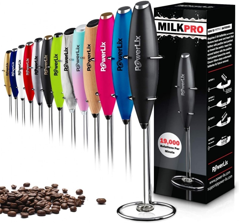 10. PowerLix Milk Frother Handheld 