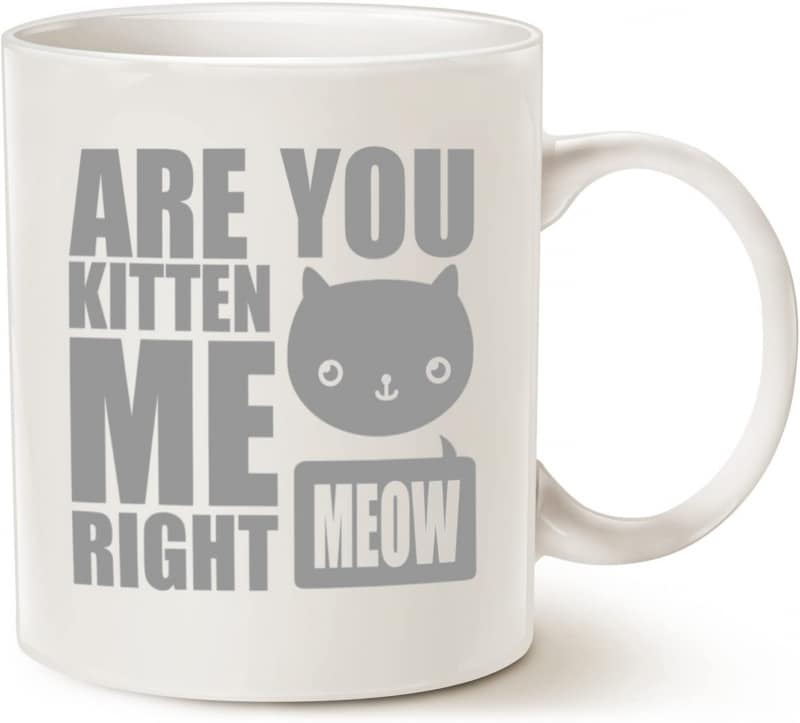 3. MAUAG Funny Cat Coffee Mugs