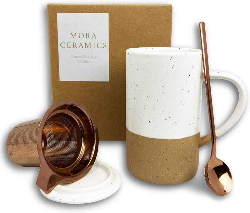 2. Mora Ceramics Tea Cup with Loose Leaf Infuser