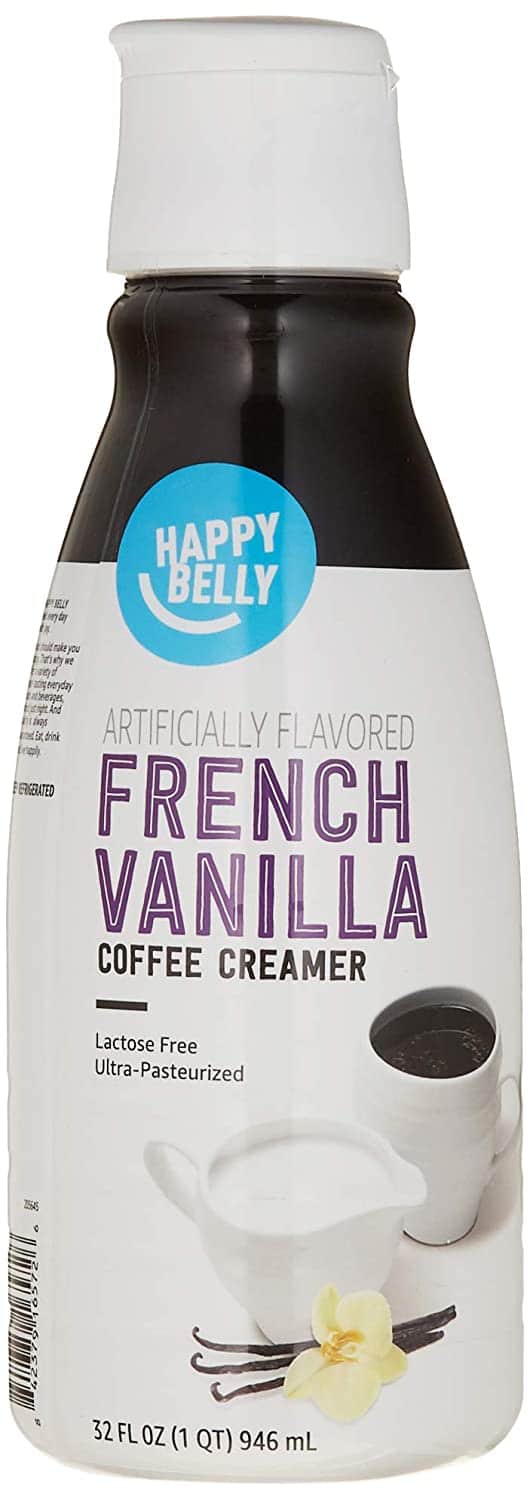 3. Amazon Brand - Happy Belly French Vanilla Coffee Creamer 