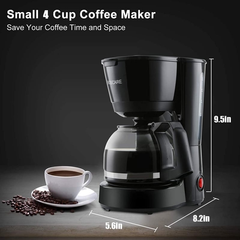 3. BOSCARE 4 Cup Coffee Maker