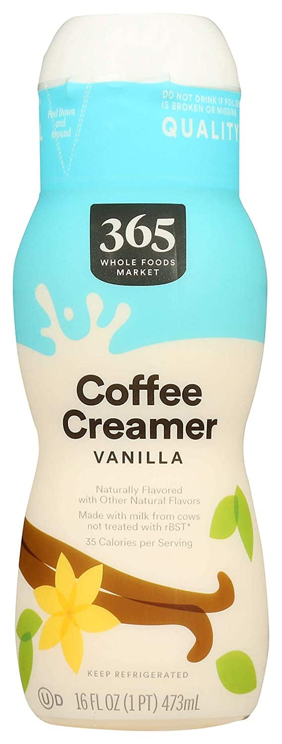4. 365 by Whole Foods Market Vanilla Flavor Coffee Creamer 