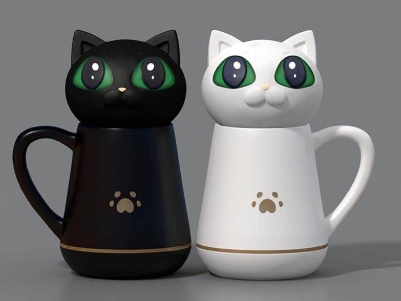 12. Coffee Mug with Cat Lid