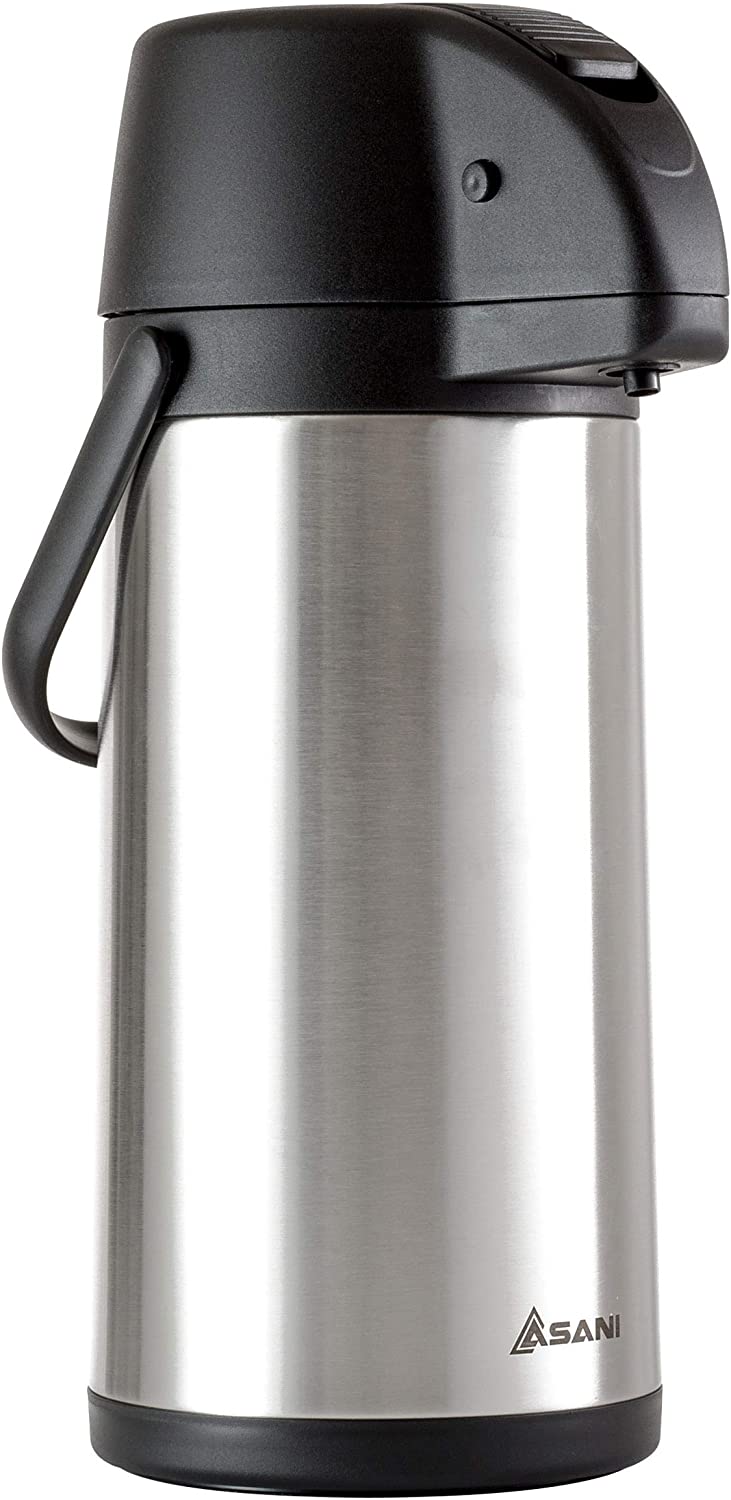 7. Asani Thermal Coffee Airpot Stainless Steel Urn for Tea, Water, Coffee, Iced Beverages