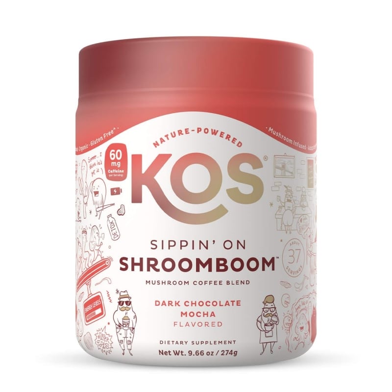 8. KOS Sippin' on Shroom Boom Mushroom Coffee