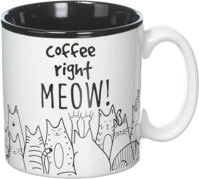 7. BnB Cat Lovers Mug Coffee Right Meow