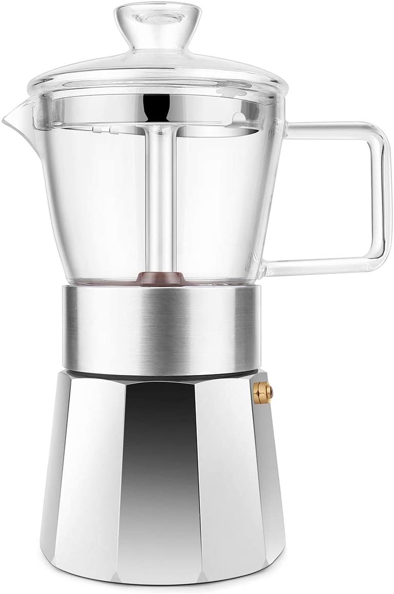 9. GEESTA Moka Pot Crystal  