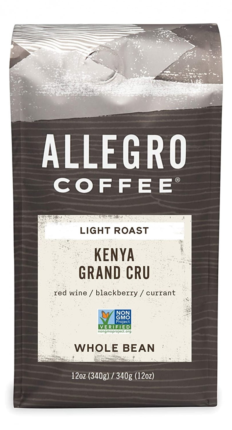 1. Allegro Coffee Kenya Grand Cru Whole Bean Coffee 