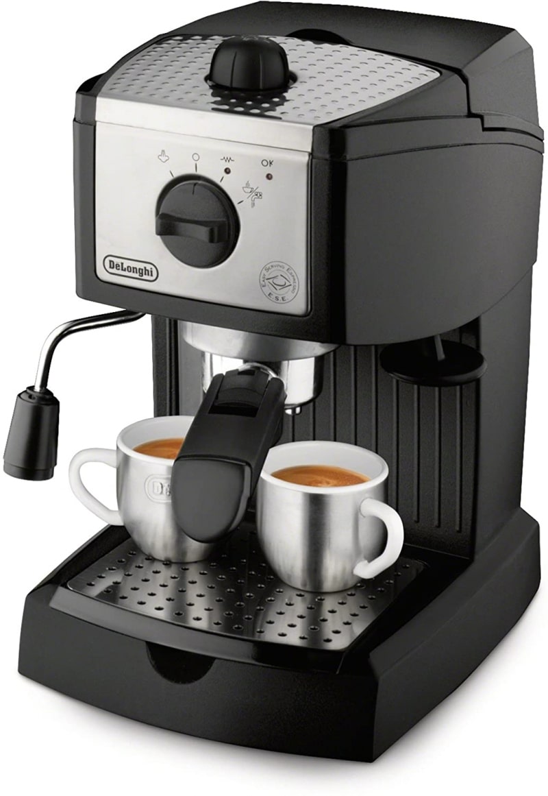 1. DeLonghi EC155 Espresso and Cappuccino Machine 