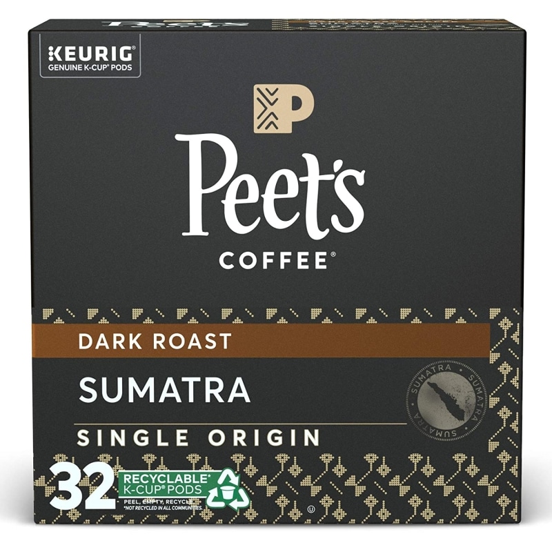 1. Peet’s Coffee Single Origin Sumatra K-Cup Coffee Pods  