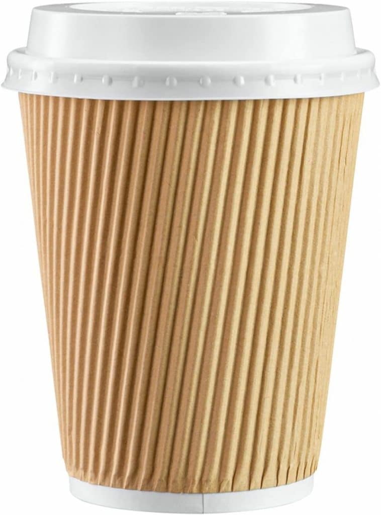 10. Insulated Ripple Paper Double Wall Coffee Cups With Lids