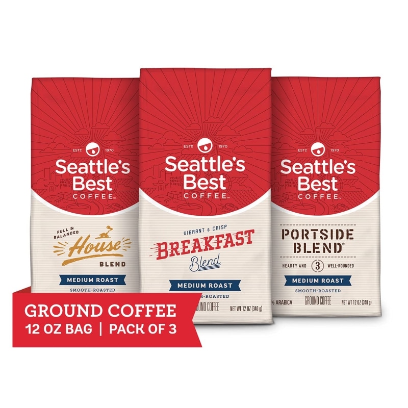 10. Seattle's Best Coffee Medium Roast Ground Coffee Variety Pack  