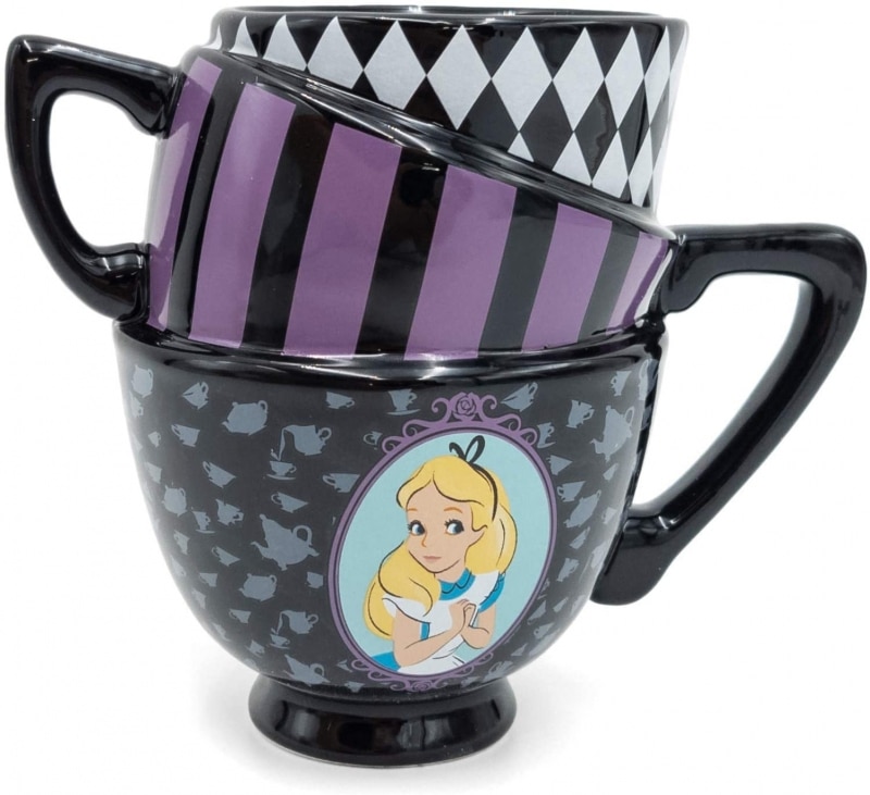 18. Silver Buffalo Disney Alice in Wonderland Stacked Tea Cups