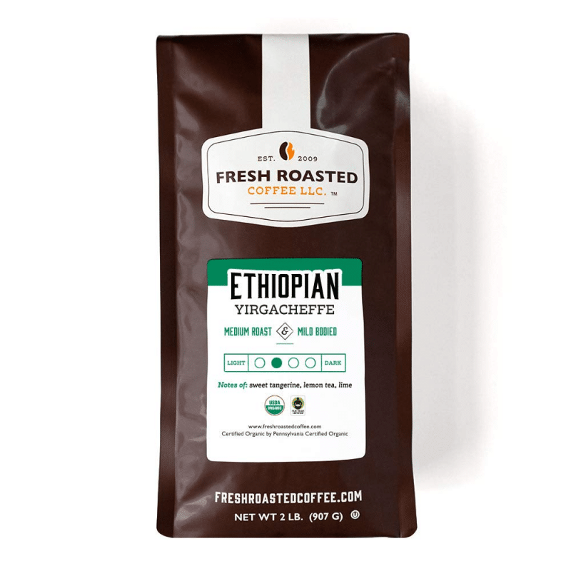 3. Fresh Roasted Coffee, Organic Ethiopian Yirgacheffe Medium Roast 
