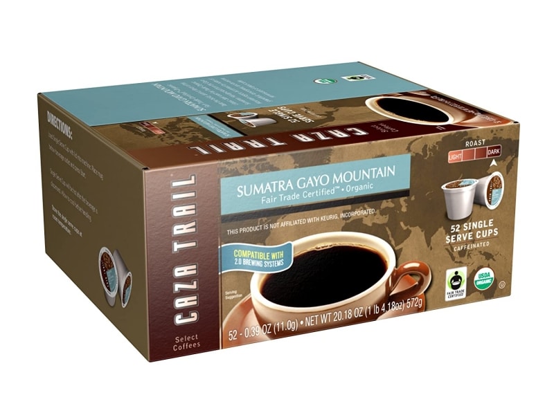 3. Caza Trail Coffee Organic Sumatra Gayo Mountain  