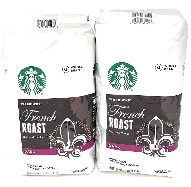 4. 2 Packs of 40 Oz Starbucks French Roast Whole Bean Coffee 