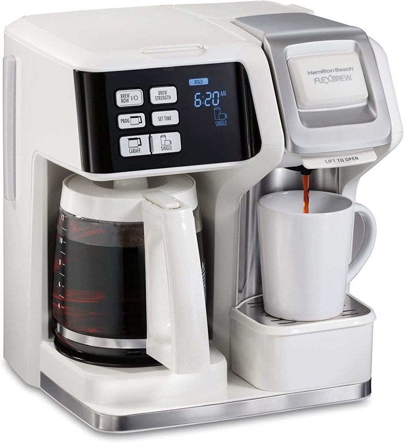 7. Hamilton Beach FlexBrew Trio 2-Way Single Serve Coffee Maker 