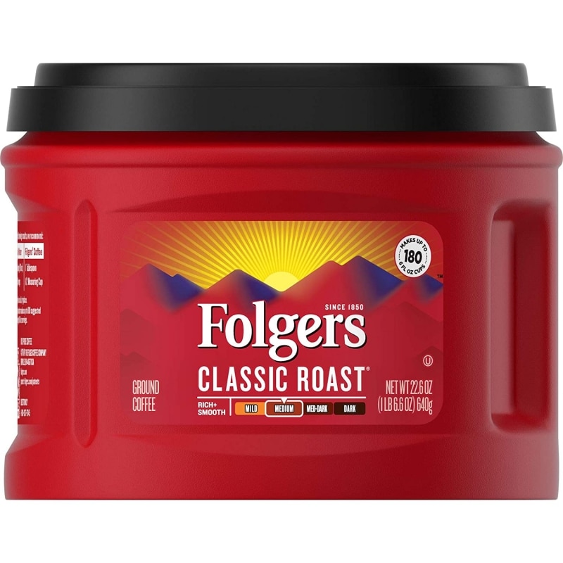 8. Folgers Classic Roast Ground Coffee 