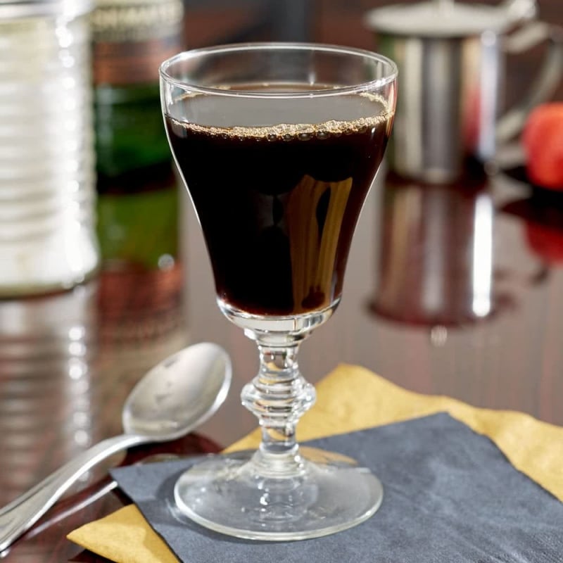 8. Georgian Irish Coffee Glass with Signature Party Picks