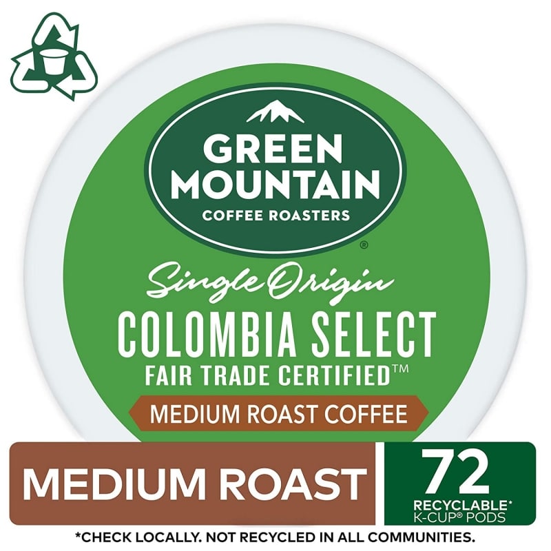8. Green Mountain Coffee Roasters Colombia K-Cup Pods 