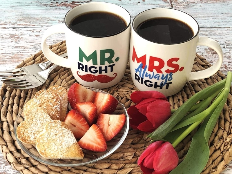 3. Triple Gifffted Mr Right and Mrs Always Right Coffee Mugs