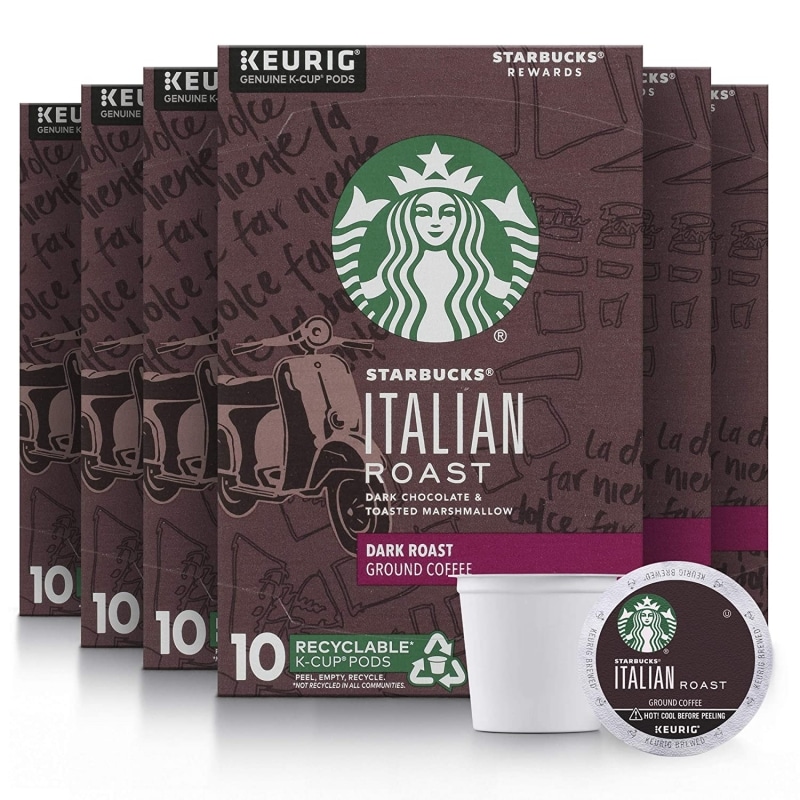 9. Starbucks Italian Roast K-Cup Coffee Pods 