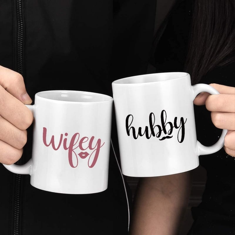 2. Wifey and Hubby Coffee Mug Set