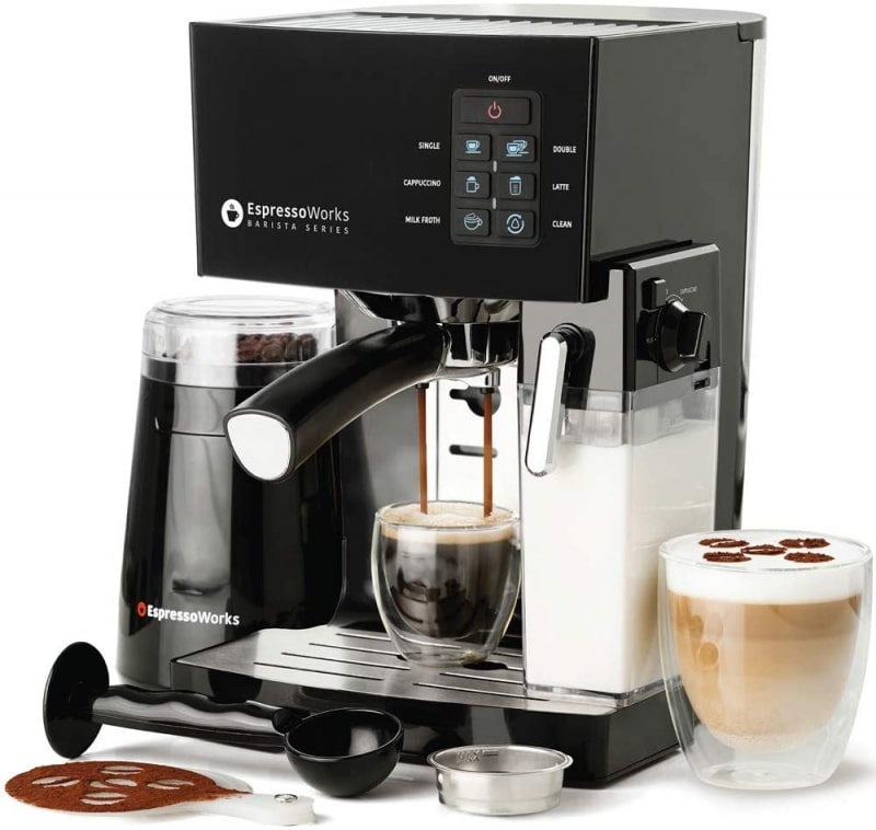 10. Espresso Machine, Latte & Cappuccino Maker 