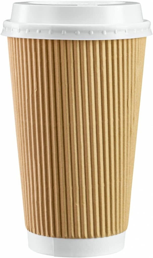 3. Insulated Ripple Paper Hot Coffee Cups With Lids