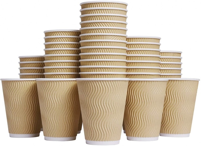 9. Luckypack Hot Disposable Paper Coffee Cups