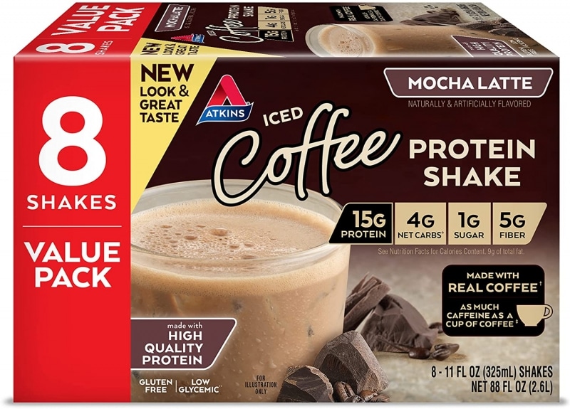 5. Atkins Mocha Latte Protein-Rich Shake 