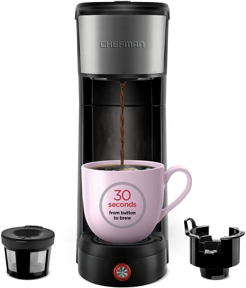 8. Chefman InstaCoffee Single Serve Coffee Maker Brewer  